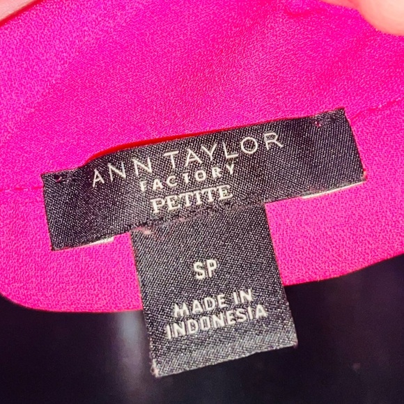 Ann Taylor Tie back Shell Pink SP - Picture 6 of 8